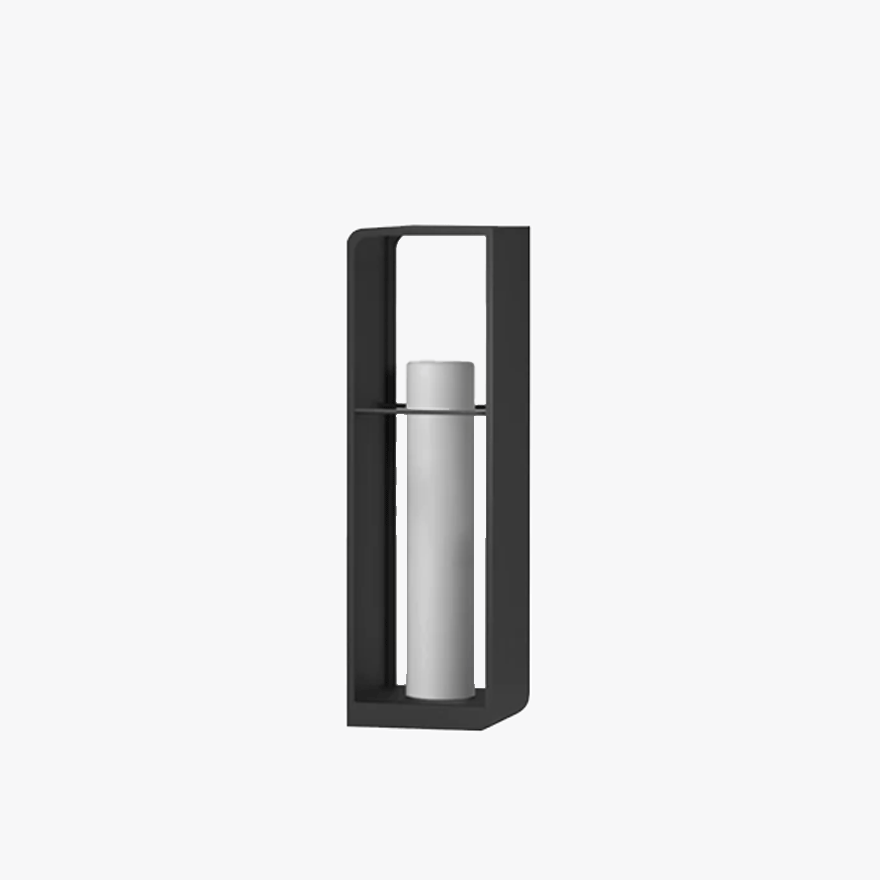 Minimalist Metal And Acrylic Rectangular Garden Outdoor Pathway Light, Black