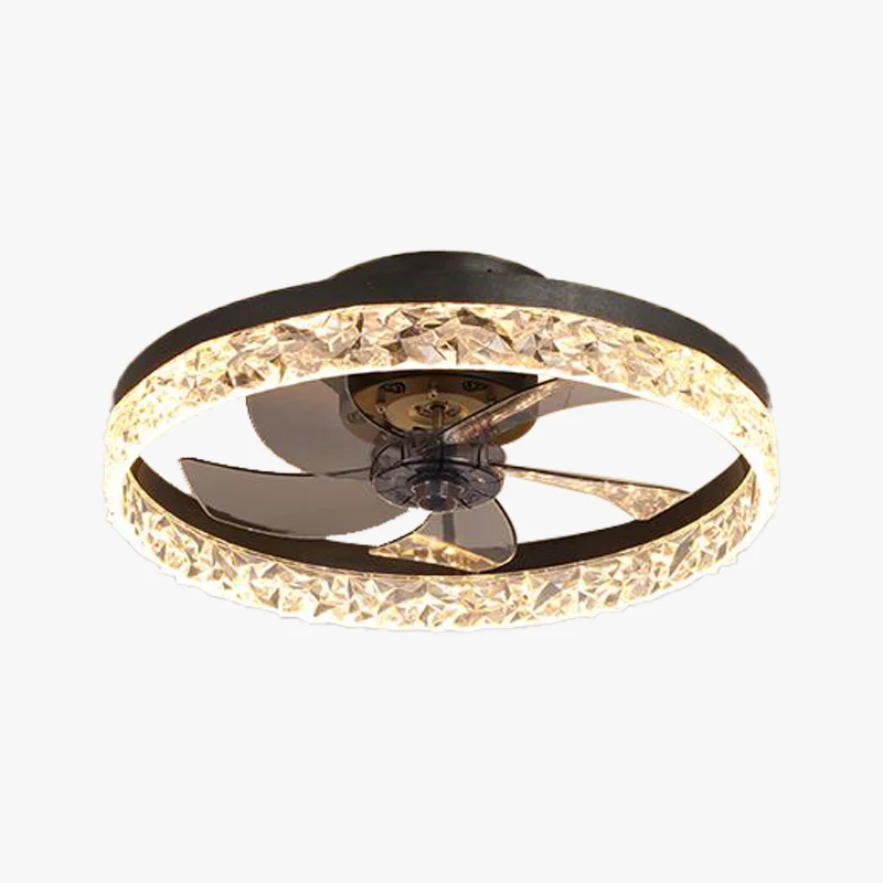 Retro Metal And Acrylic Annular Living Room Ceiling Light, Black/Coffee/Gold/White