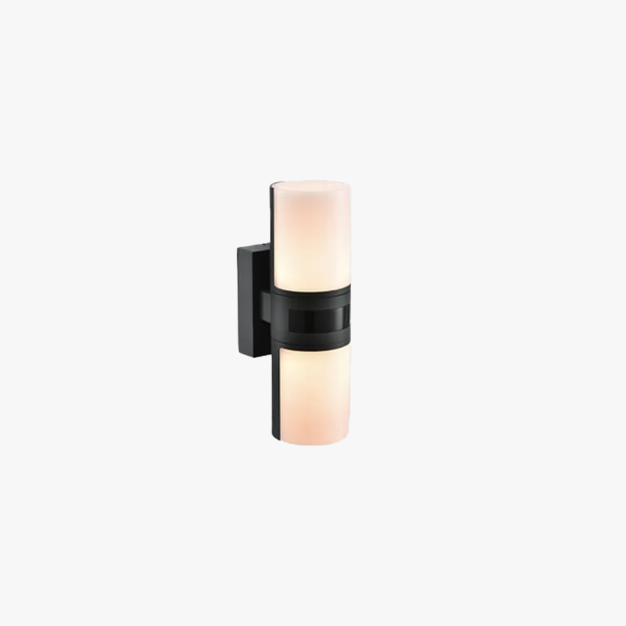 Modern Metal And Acrylic Balcony Wall Lamp, Black