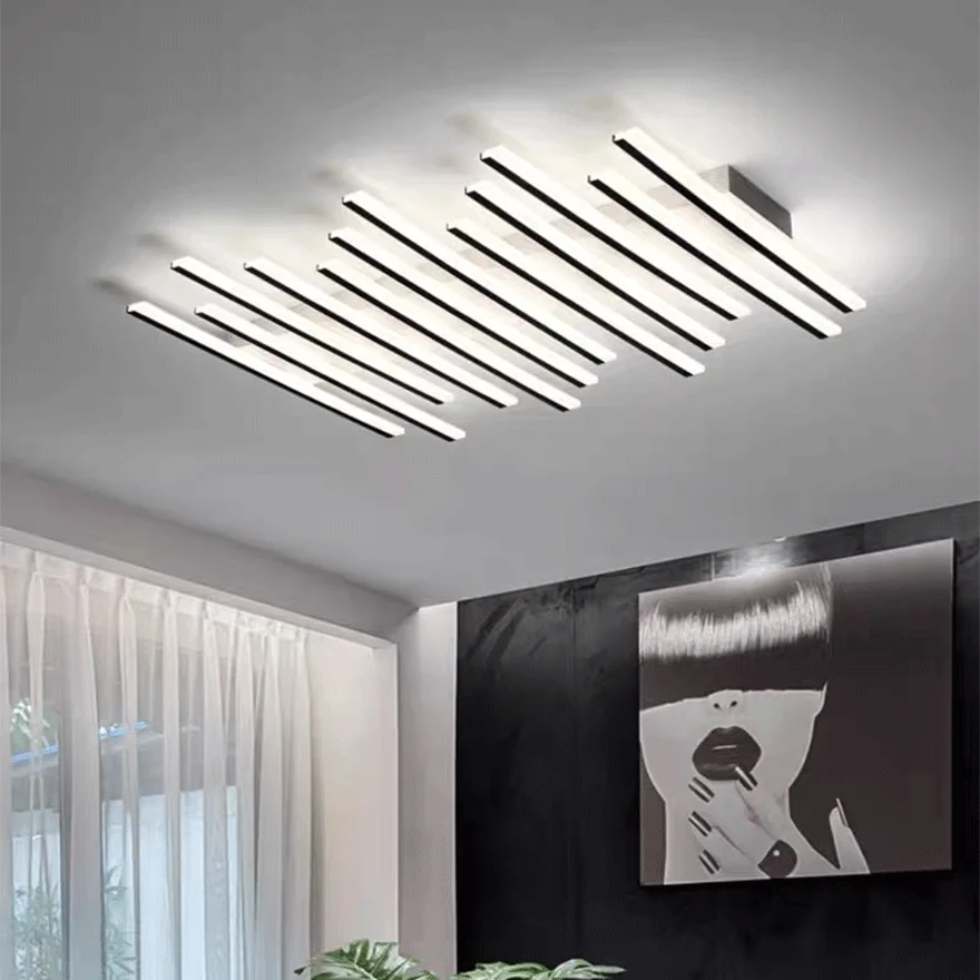 Quinn Linear Flush Mount Ceiling Light, 12/15 Lights