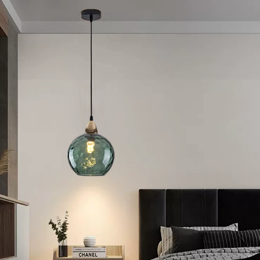 Modern Metal And Glass Bubble Kitchen Island Pendant Light, 10 Color