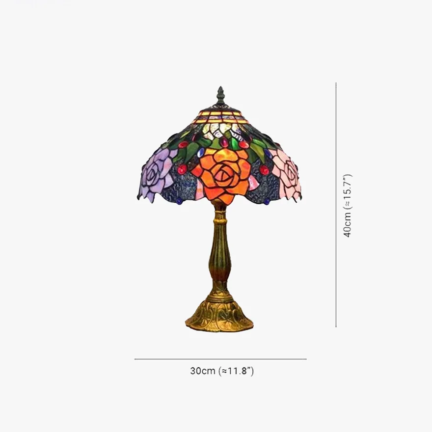 Art Deco Metal And Glass Dome Bedroom Table Lamp, Multicolor | Liiffy