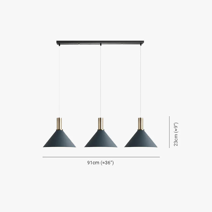 Modern Metal Cluster Study Room Pendant Light, Dark Grey