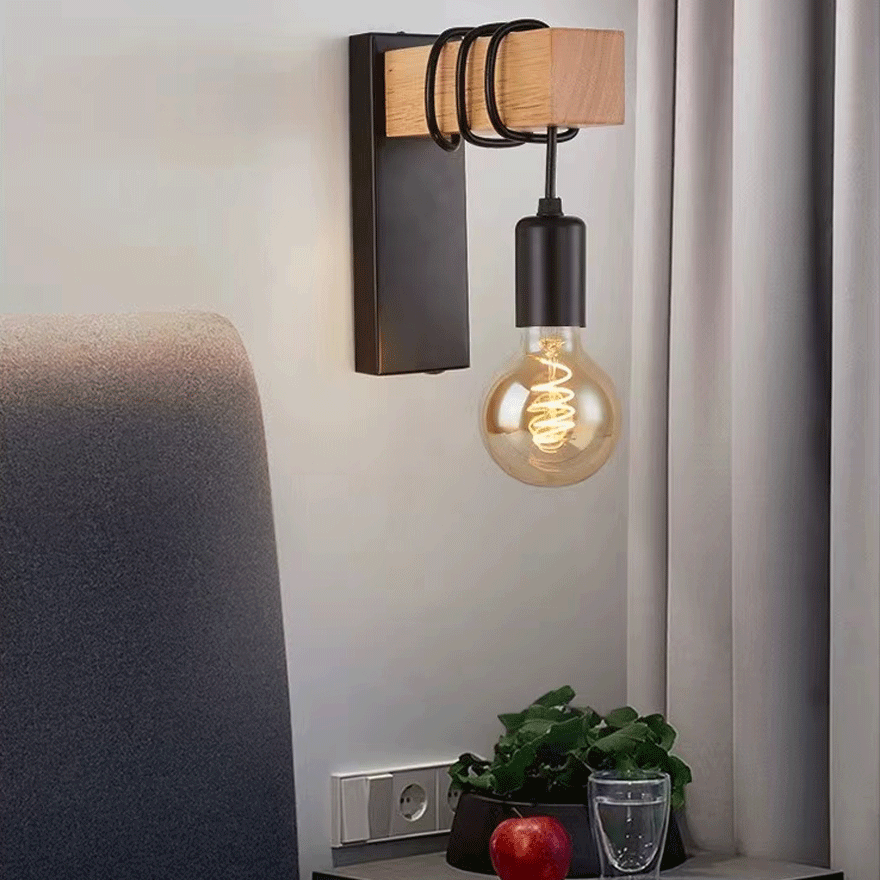 Unusual Metal Bubble Hallway Wall Lamp, Black/ White