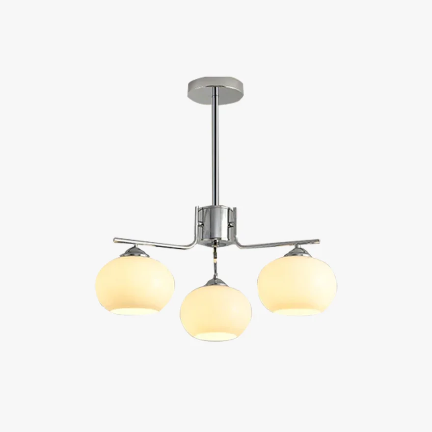 Modern Metal And Glass Bubble Bedroom Chandelier Pendant Light, Brass/Nickel