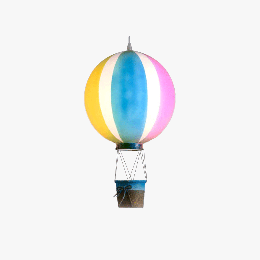 Art Deco Acrylic Air Balloon Children's Room Pendant Light, Multicolor