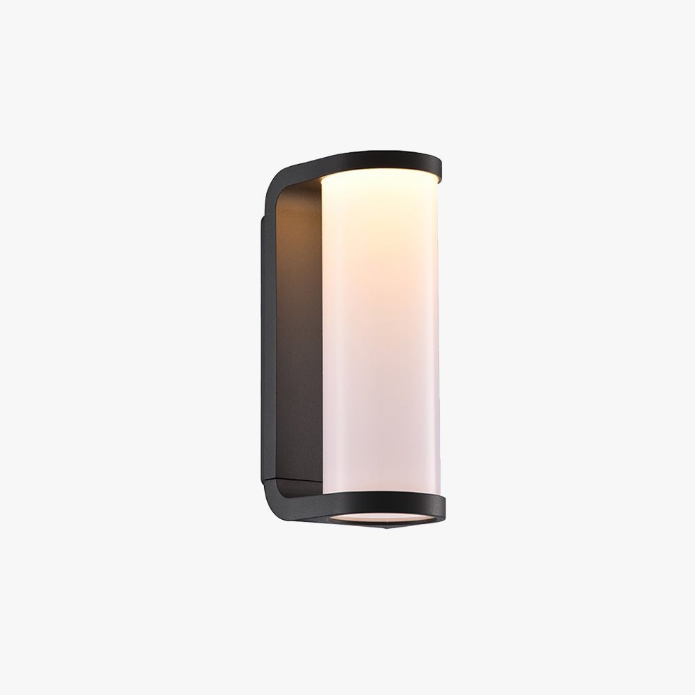 Orr Contemporary Black & White Outdoor Wall Lamp for Outdoor, Metal