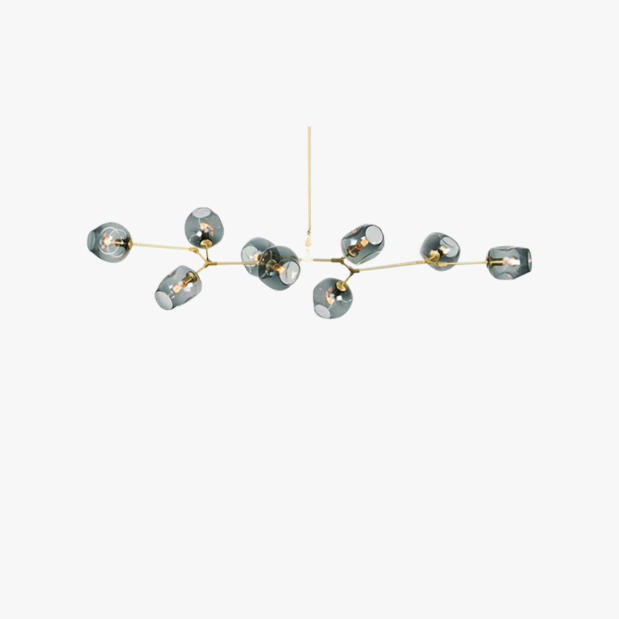 Modern Metal And Glass Bubble Bedroom Pendant Light, 6 Color