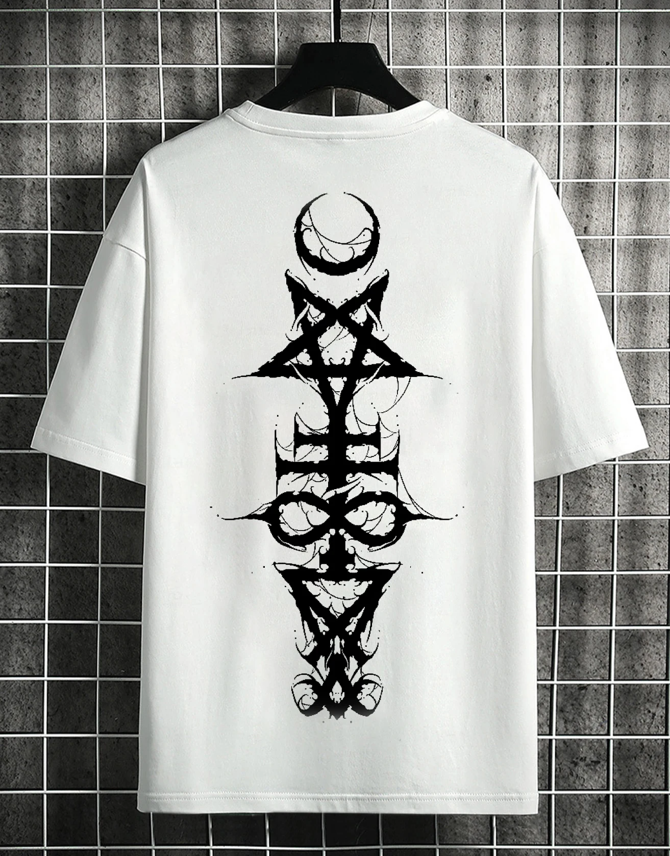 Satan Spell Totem Wizard Print T-shirt