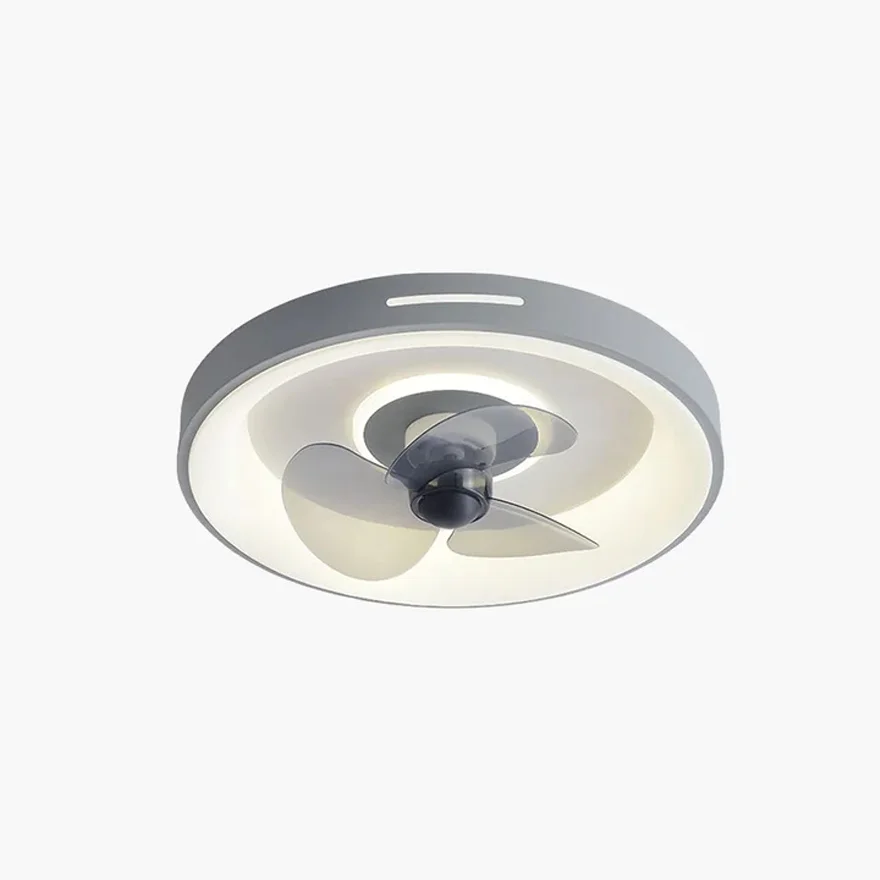 Modern Metal And Acrylic Round Living Room Ceiling Light, Green/Grey/White/Yellow, Ceiling Fans, Trichromatic Light