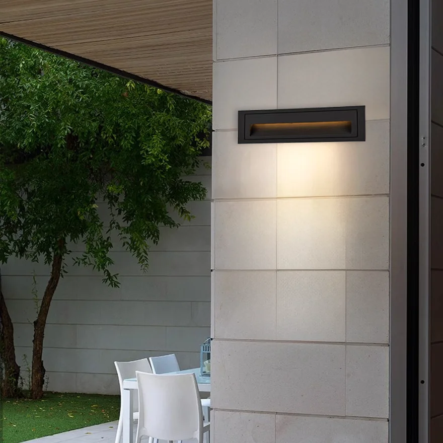 Modern Metal And Glass Square Outdoor Deck & Step/Ground Light, Black/White/Grey