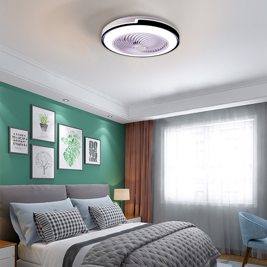 Quinn Ceiling Fan with Light, 2 Color, DIA 50CM