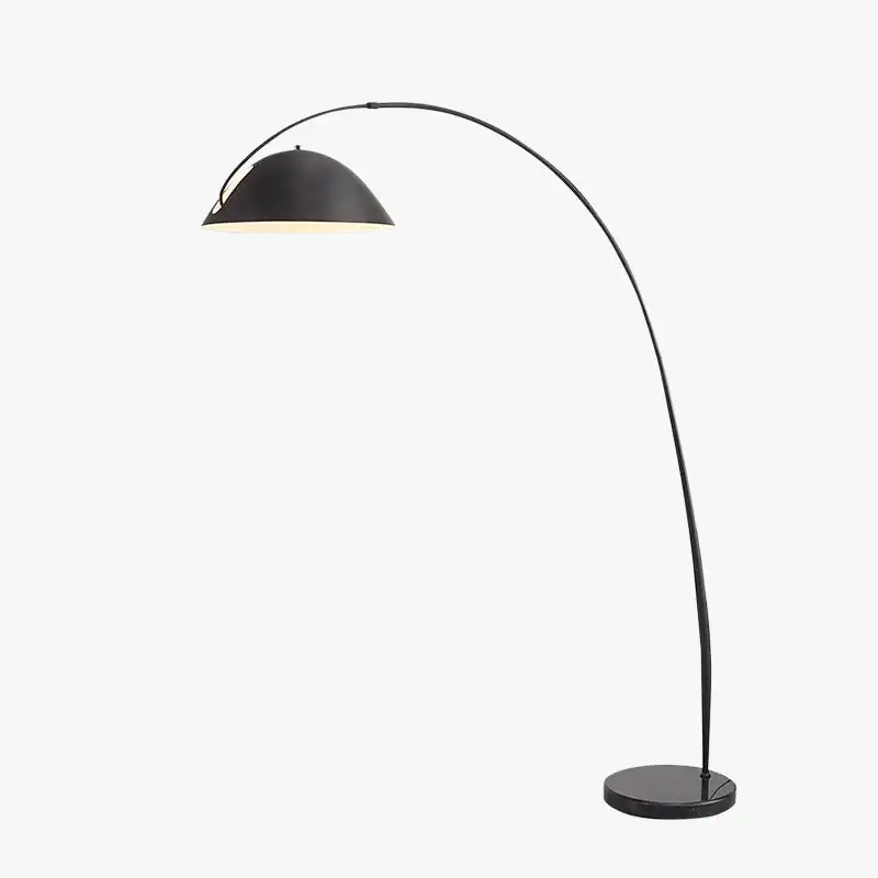 Minimalist Metal Curved Living Room Floor Lamp, Black