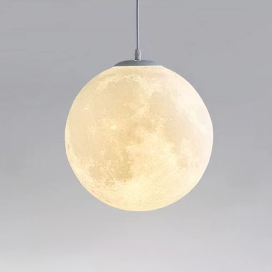 Art Deco Metal And Acylic Moon Dining Room Pendant Light, Gold/Silver