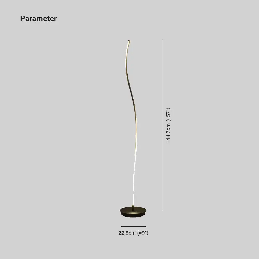 Minimalist Metal And Acrylic Linear Living Room Floor Lamp, Black/White