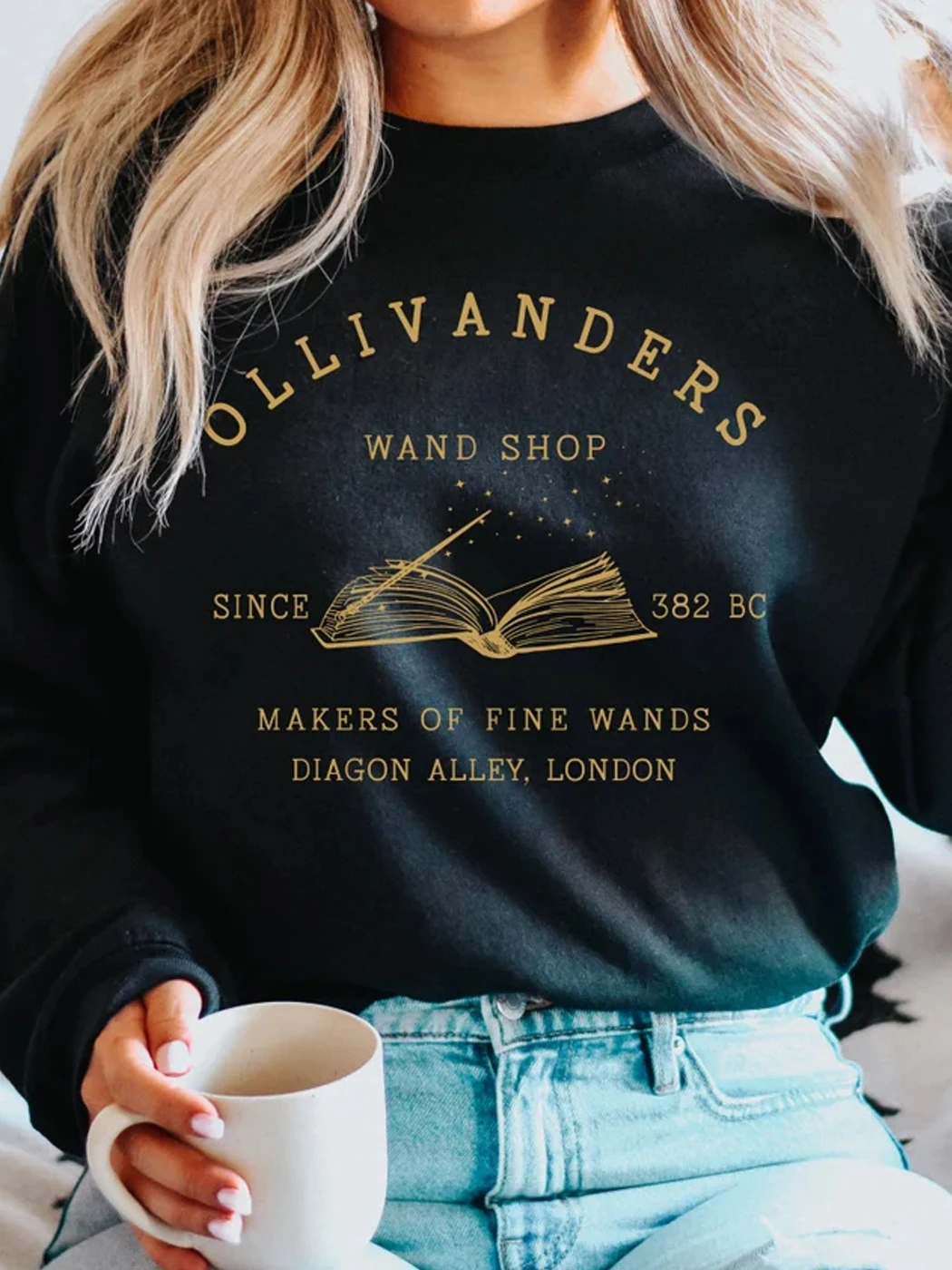 Ollivanders Wand Shop, Wizard Book Shop Sweatshirt