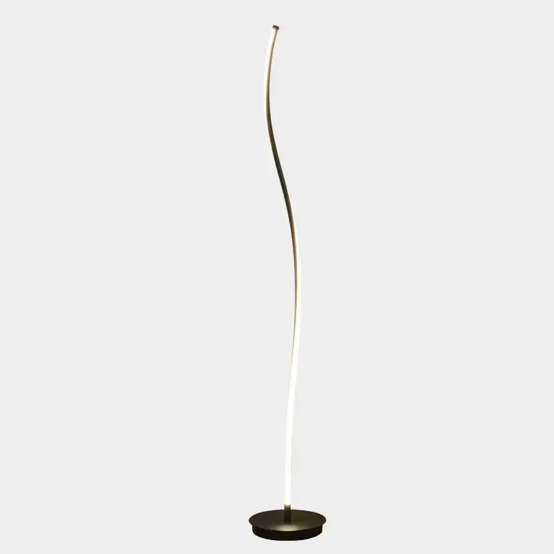 Minimalist Metal And Acrylic Linear Living Room Floor Lamp, Black/White