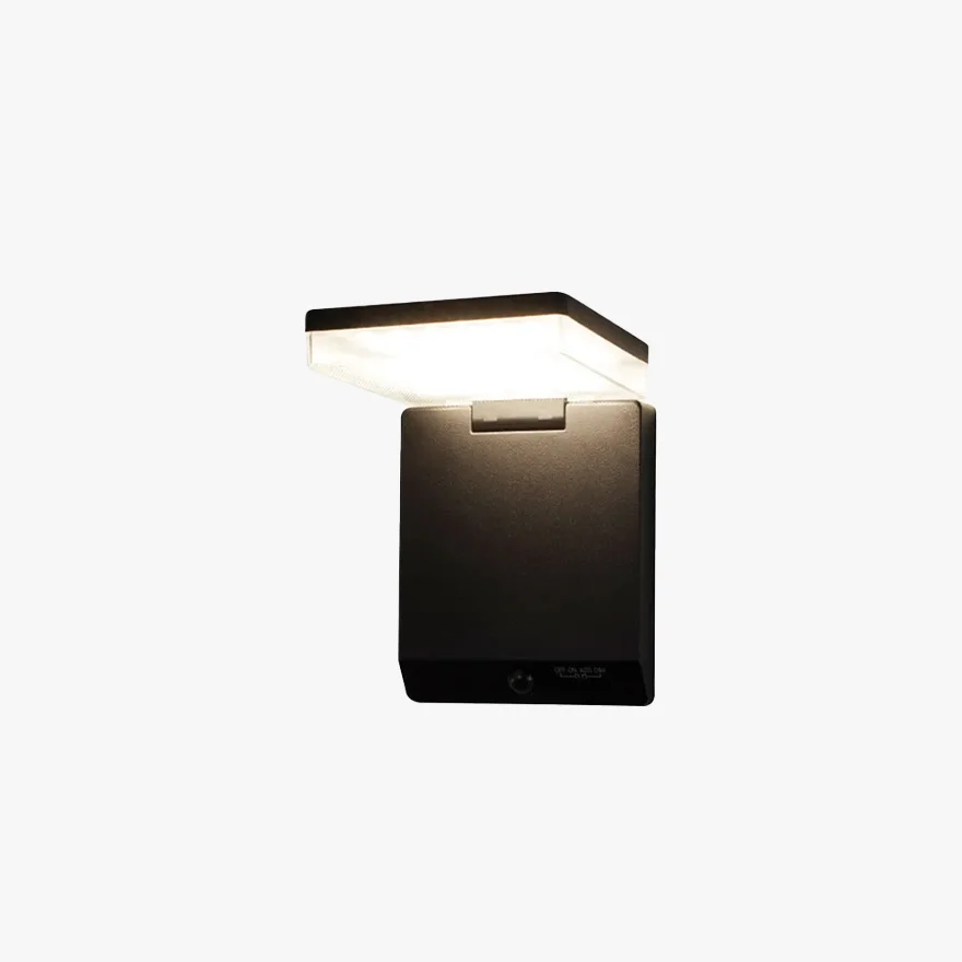 Modern Acrylic Right-angle Outdoor Wall Lamp, Black