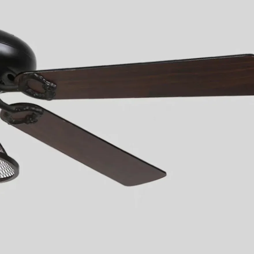 Industrial  Metal And Acrylic Radiographic Study Room Ceiling Fan, Black