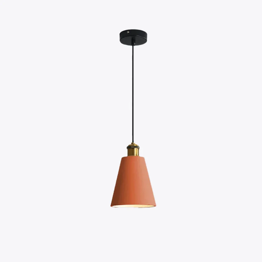 Morandi Metal And Resin Geometric Dining Room Pendant Light, Black/Grey/Orange/White