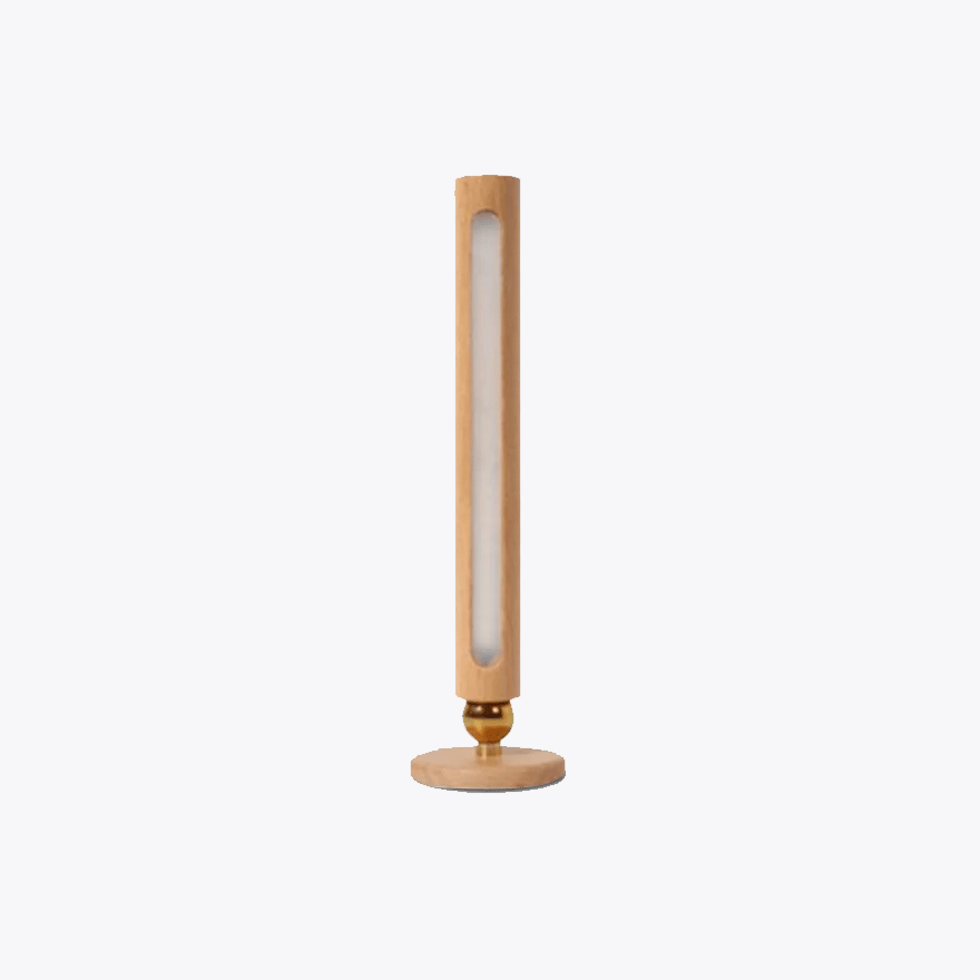 Minimalist Wooden And Metal Cylindrical Bedside Wall Lamp, Natural Wood