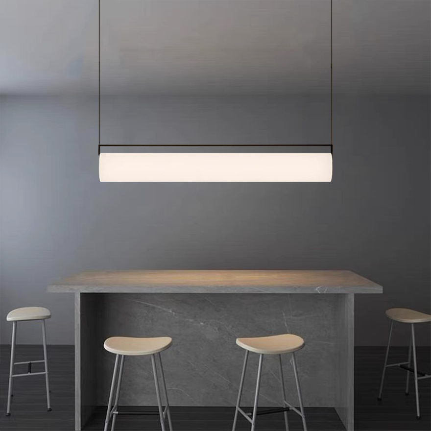 Edge Cylindrical Shape Linear Pendant Light, L 92CM/122CM