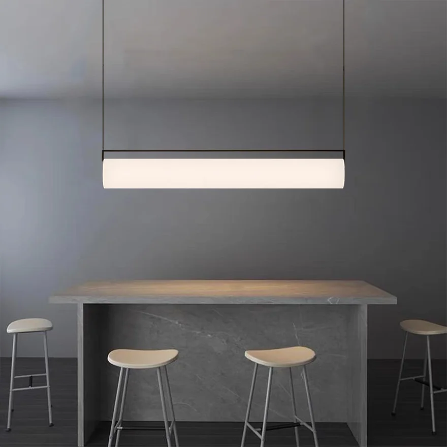 Edge Cylindrical Shape Linear Pendant Light, L 92CM/122CM