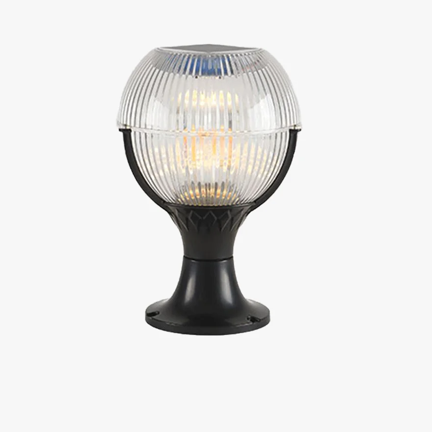 Unusual Acrylic Globular Outdoor Pathway Light, Black, Trichromatic Light