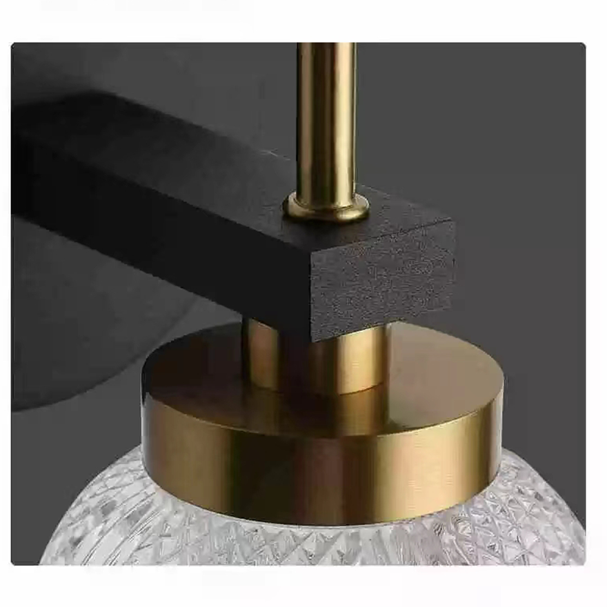 Modern Metal Lantern Bedside Wall Lamp, Gold