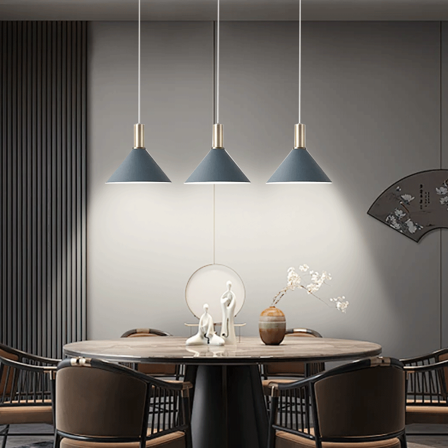 Modern Metal Cluster Study Room Pendant Light, Dark Grey