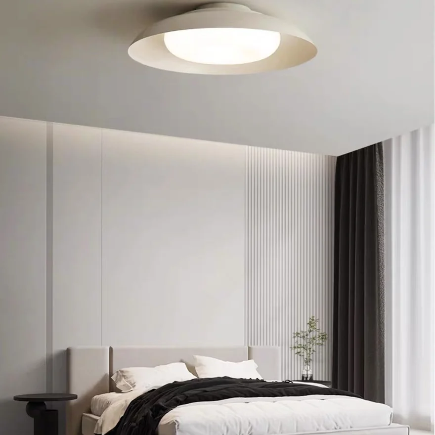 Minimalist Metal And Acrylic Hooded Bathroom Ceiling Light, White