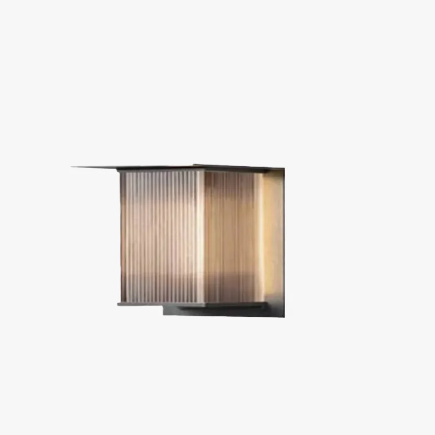 Modern Metal And Acrylic Rectangular Outdoor, Wall Lamp, Black