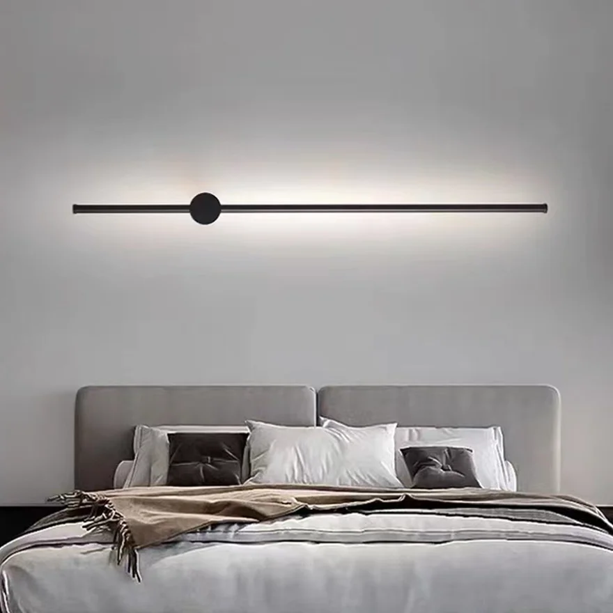 Unusual Metal And Acrylic Linear Outdoor Wall Lamp, Black