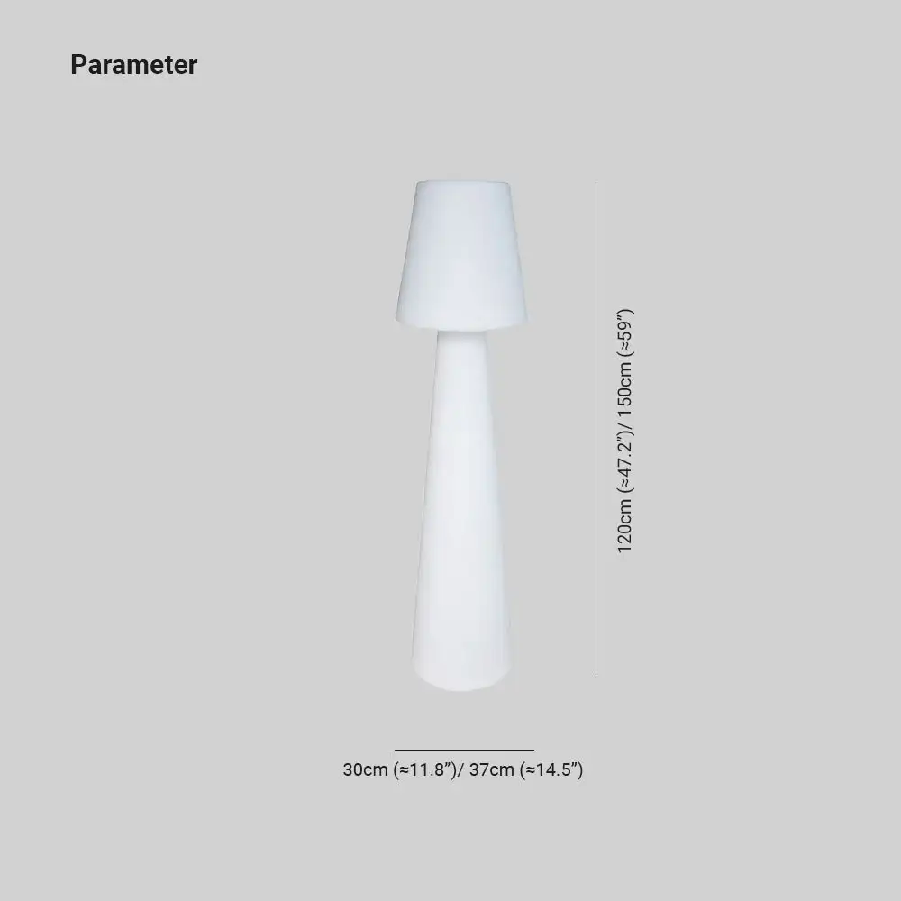 Designer Acrylic Mushroom Outdoor Path Light, White, Trichromatic Light