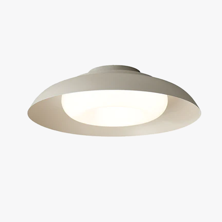 Minimalist Metal And Acrylic Hooded Bathroom Ceiling Light, White