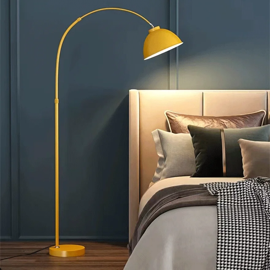 Morandi Metal  Linear Bedside Floor Lamp, Black/Wine/Red/Yellow