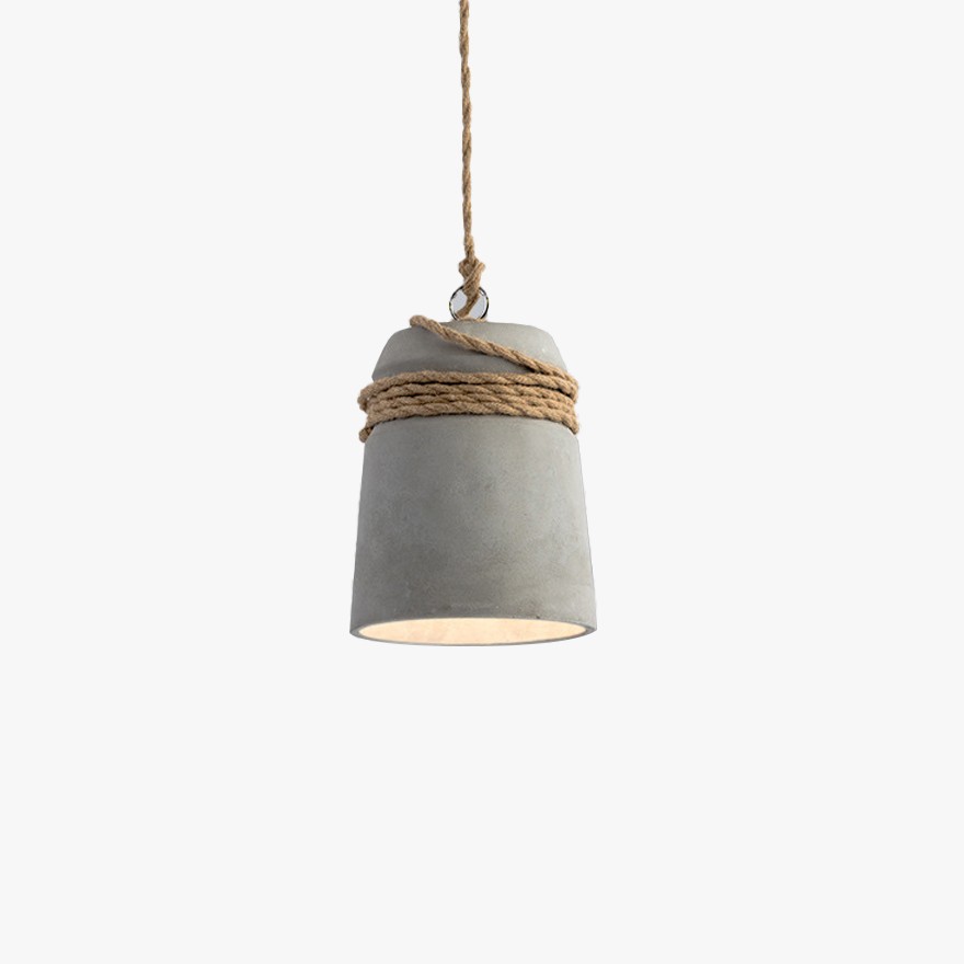 Industrial Cement Arched Kitchen Pendant Light, Grey