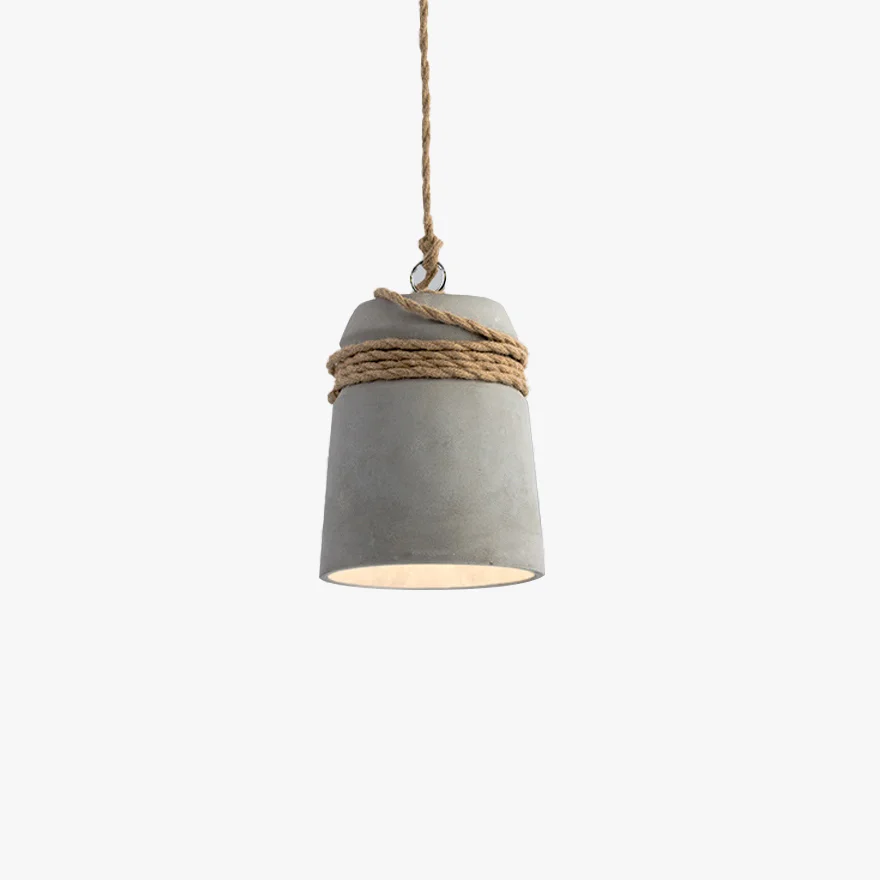 Industrial Cement Arched Kitchen Pendant Light, Grey