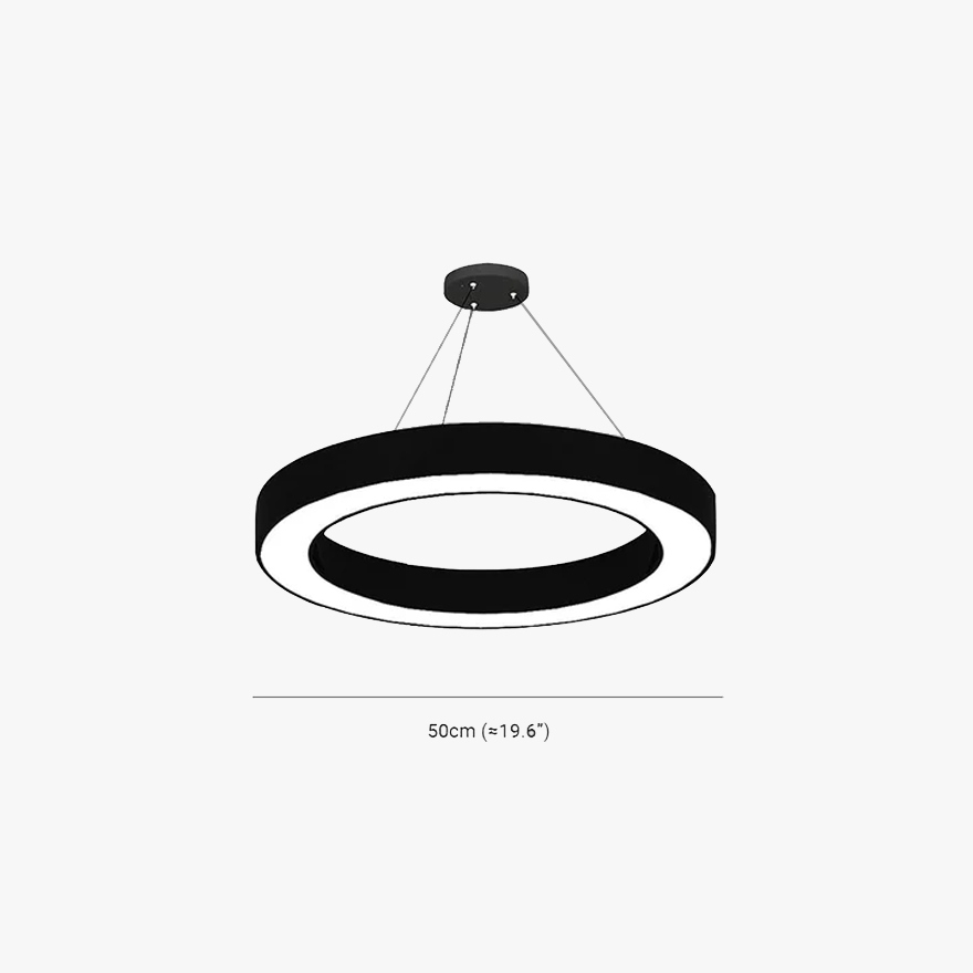 Modern Acrylic Ring Kitchen Pendant Light, Black