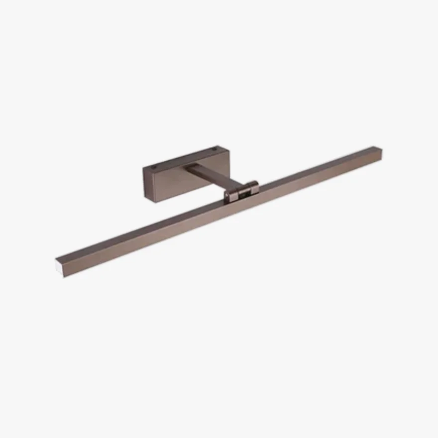 Modern Metal Strip Bathroom Mirror Front Wall Lamp, Black/White/Brown