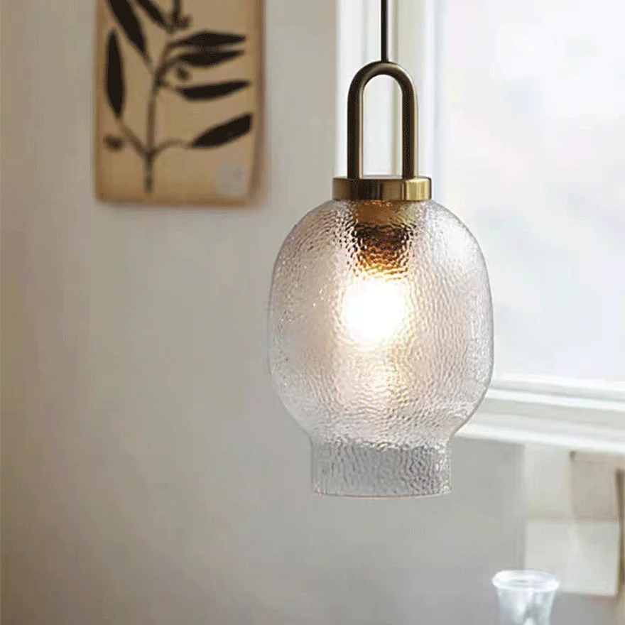 Modern Metal And Glass Bottle Kitchen Pendant Light, Clear