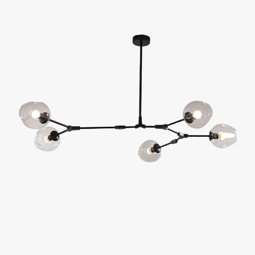 Modern Metal And Glass Bubble Bedroom Pendant Light, 6 Color