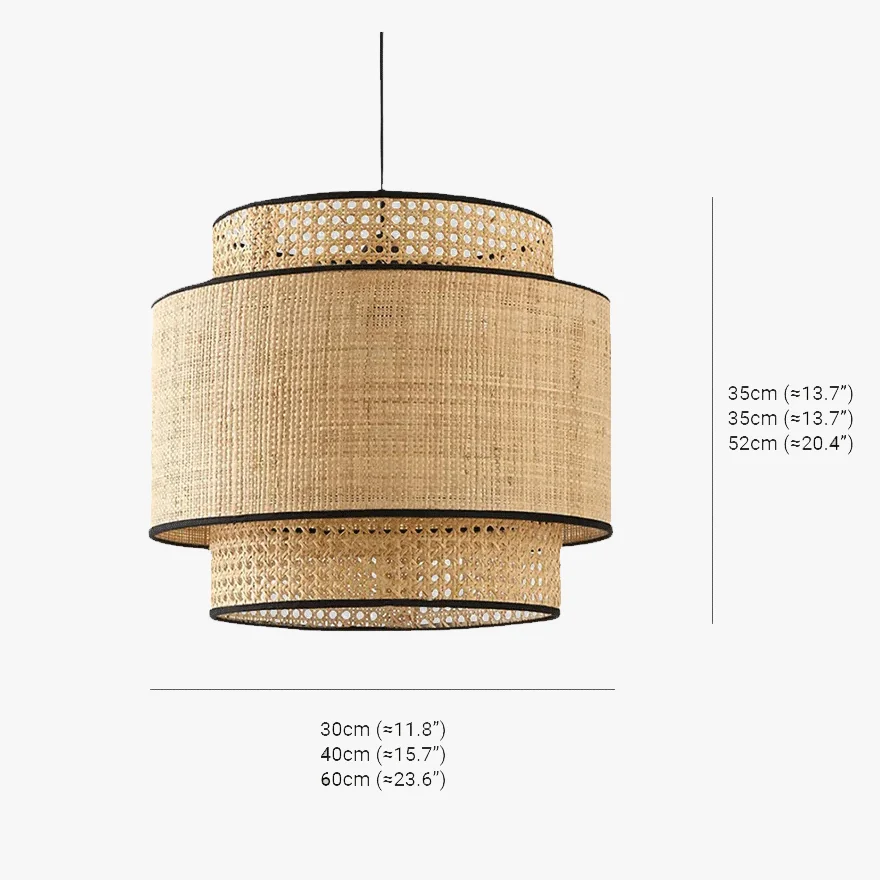 Rusti Metal And Rattan Lantern Study Room Pendant Light, Burlywood