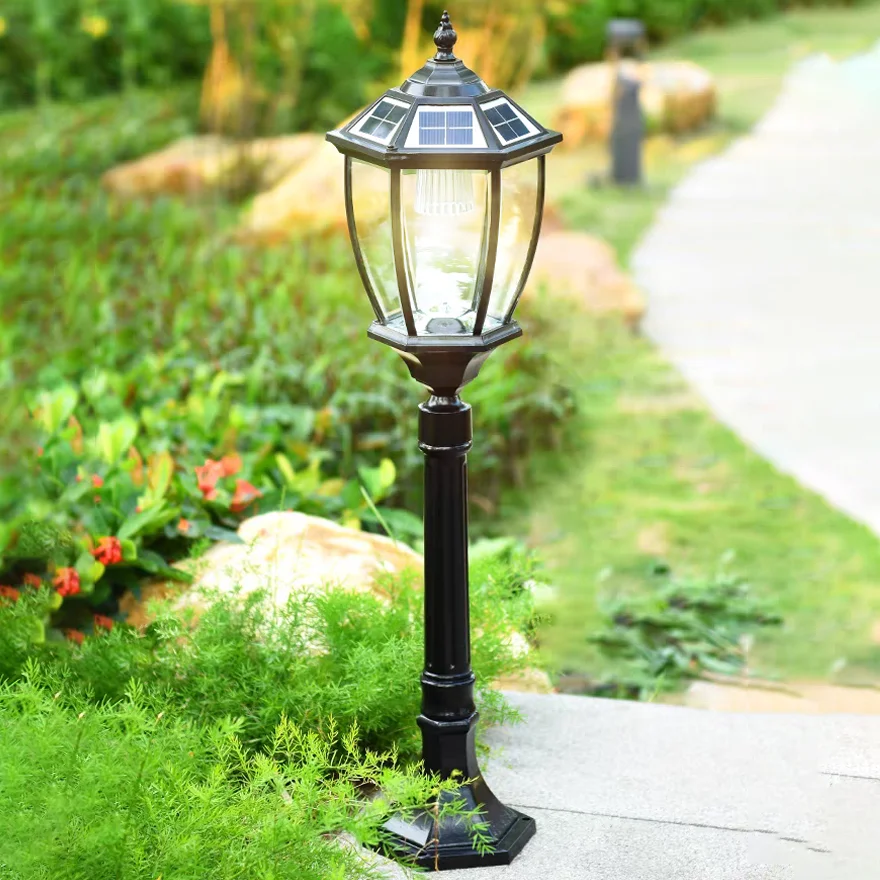 Nordic Metal And Glass Lantern Outdoor Light, Black