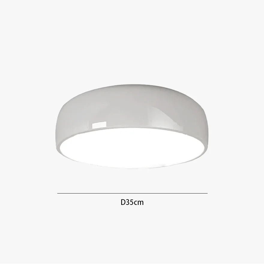 Minimalist Metal And Acrylic Bowled Study Room Ceiling Light, White/Black