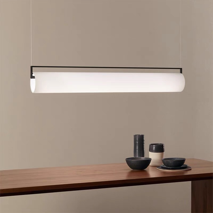 Edge Cylindrical Shape Linear Pendant Light, L 92CM/122CM