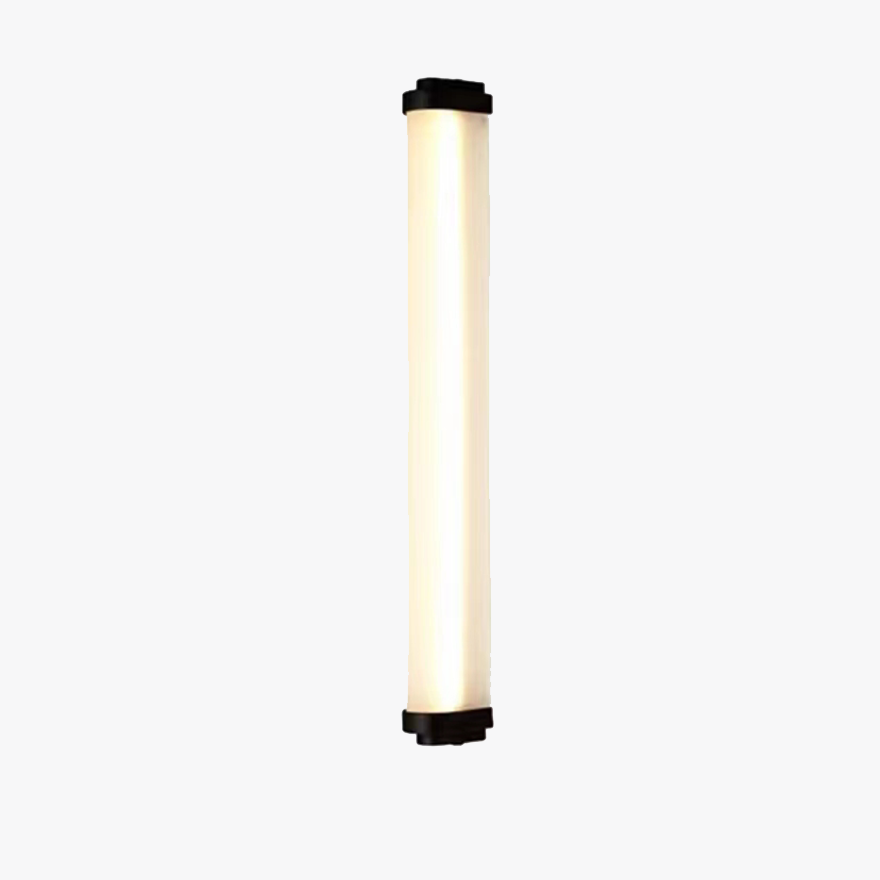 Modern Metal And Glass Cylindrical Aisle Wall Lamps, Black/Gold/Silver