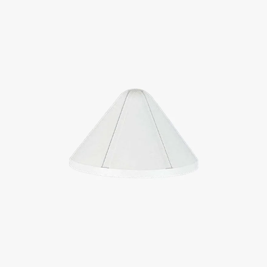 Unusual Metal And Acrylic Conical Outdoor Wall Lamp, Black/ White