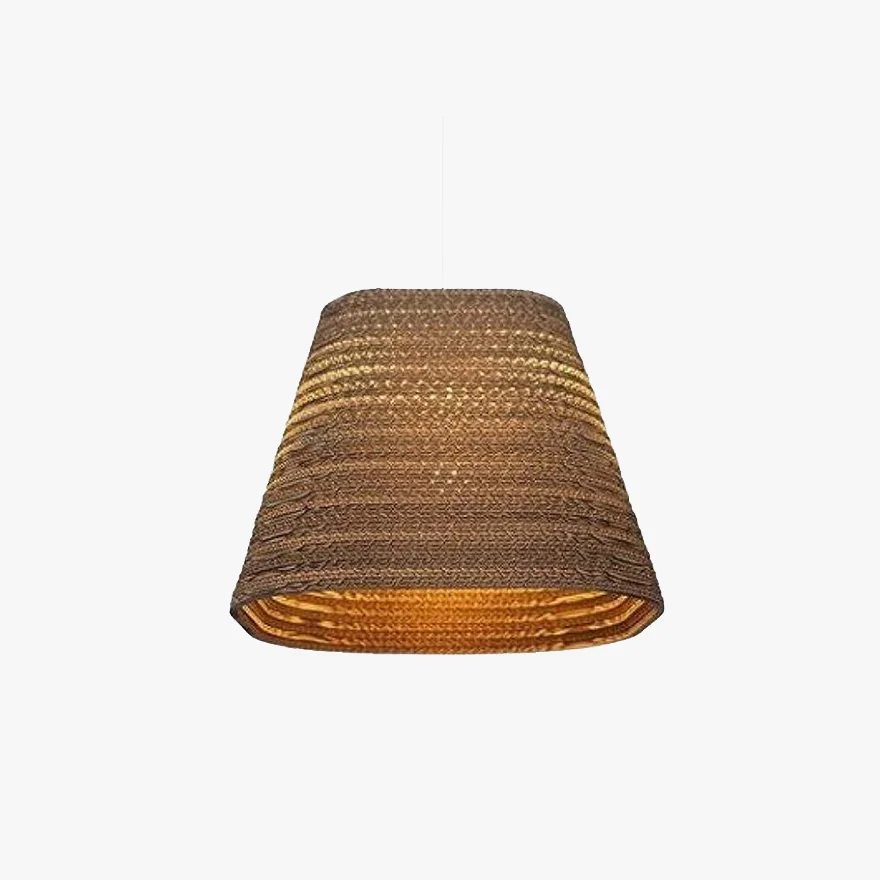 Boho Paper Geometric Dining Room Pendant Light, Log Color