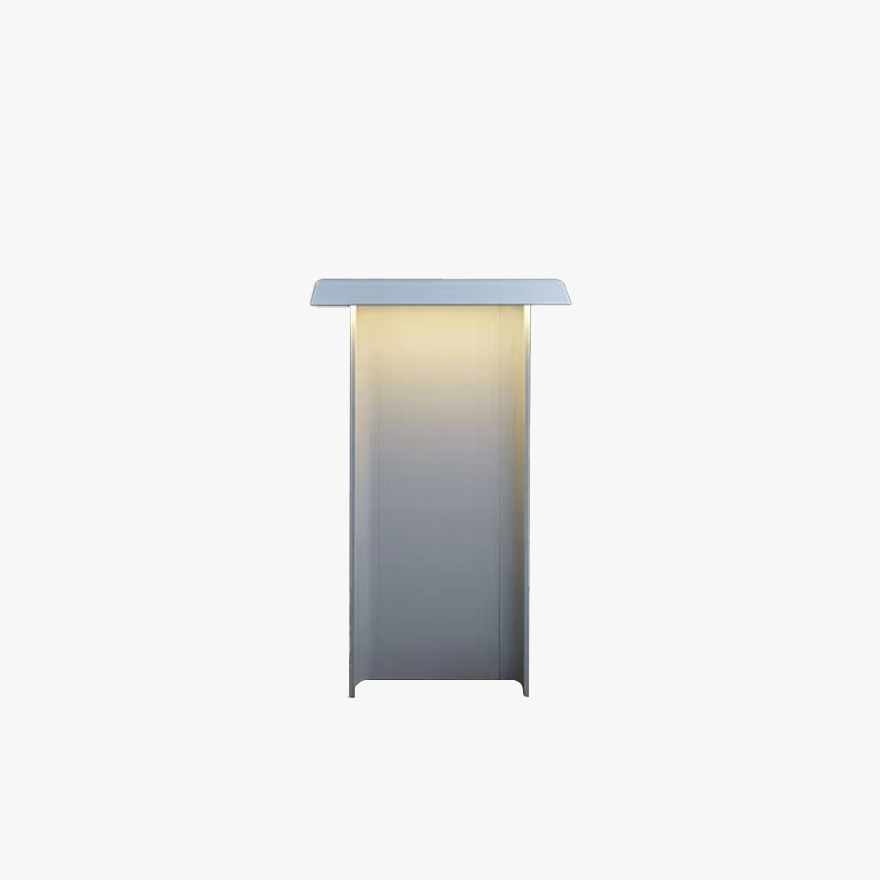 Modern Metal And Acrylic Rectangular Outdoor Path Light, Black/Grey